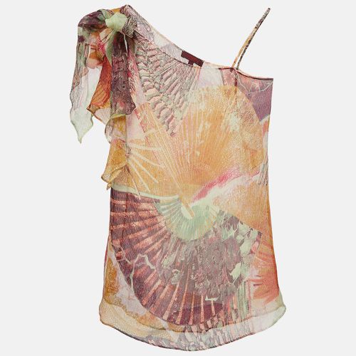 Printed Silk Shoulder Tie-Up Semi Sheer Top S - Kenzo - Modalova