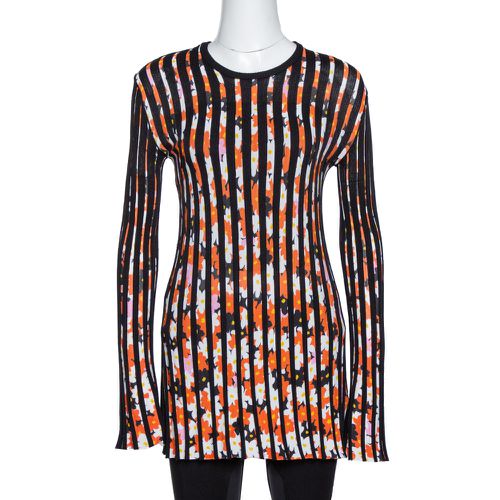 Jackie Flowers Print Knit Pleated Long Sleeve Top XS - Kenzo - Modalova