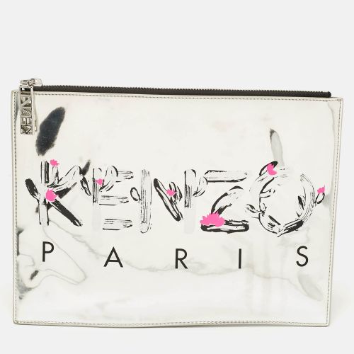 Patent Leather Logo Printed Zip Pouch - Kenzo - Modalova