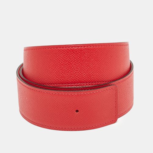 Hermès Rouge Casaque/Jaipur Epsom Leather Reversible Belt Strap 95 CM - Hermes - Modalova