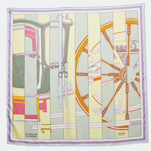 Hermès /Yellow Printed Silk La Berline Bayadere Scarf - Hermes - Modalova