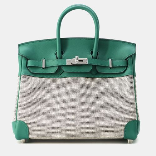 Vert Vertigo Toile H & Swift Leather Birkin 25 Satchel Bag - Hermes - Modalova