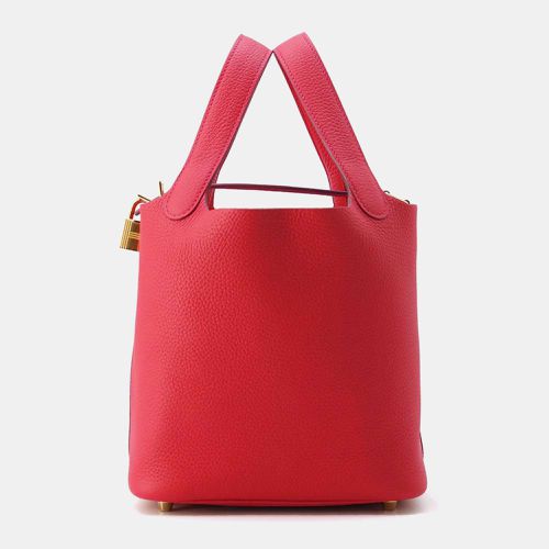 Rouge Casaque Taurillon Clemence Picotin Lock bag Size PM - Hermes - Modalova