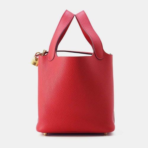 Rouge Casaque Taurillon Clemence Picotin Lock PM - Hermes - Modalova