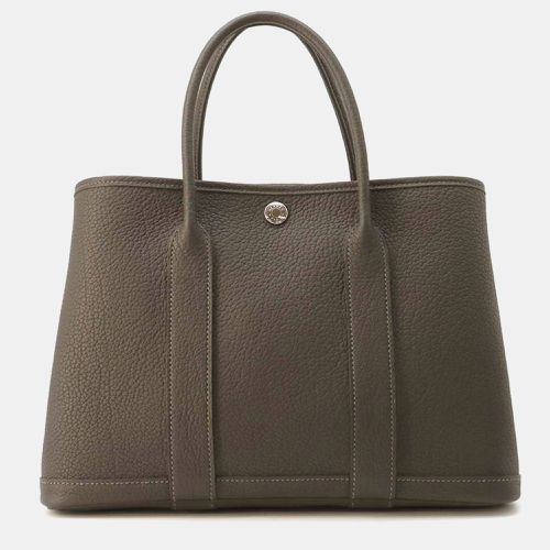 Vert Bronze Negonda Leather Garden Party bag Size Tpm - Hermes - Modalova