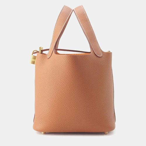 Gold Taurillon Clemence Picotin Lock bag Size Pm - Hermes - Modalova