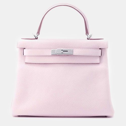 Mauve Pail Leather Kelly Retourne 28 Top Handle Bag - Hermes - Modalova