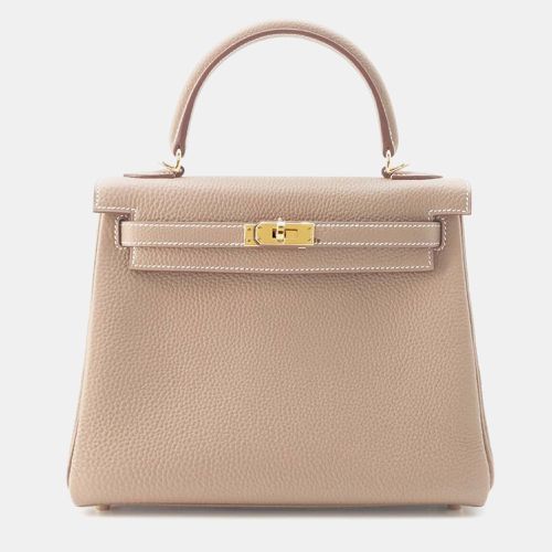 Etoupe Togo Leather Kelly Retourne 25 Top Handle Bag - Hermes - Modalova