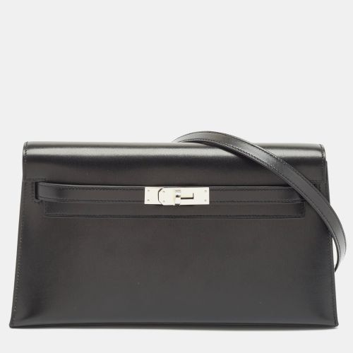 Hermès Noir Box Leather Palladium Finish Kelly Elan Bag - Hermes - Modalova