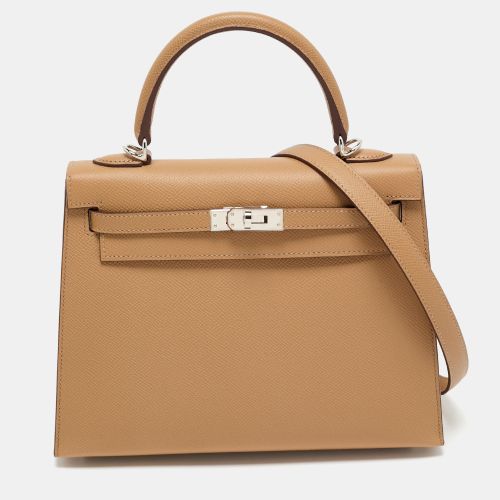 Hermès Biscuit Epsom Leather Palladium Finish Kelly Sellier 25 Bag - Hermes - Modalova