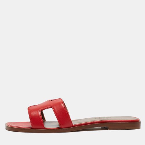 Leather Oran Slide Sandals Size 36.5 - Hermes - Modalova