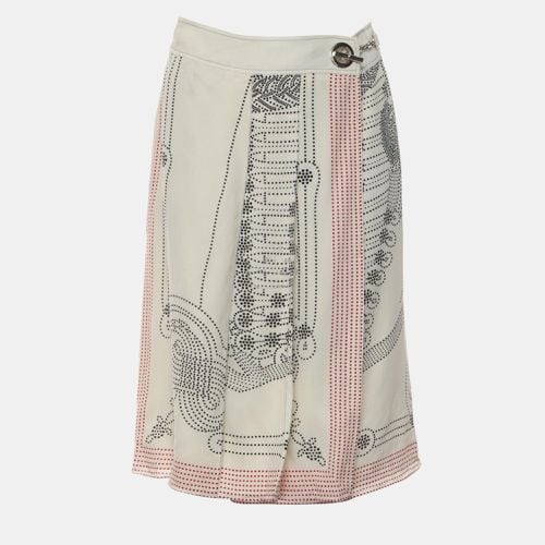 White Silk Printed Chain D'Ancre Skirt FR Women 36 - Hermes - Modalova