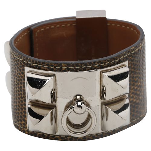 Leather Lizard Collier de Chien Wide Bracelet - Hermes - Modalova