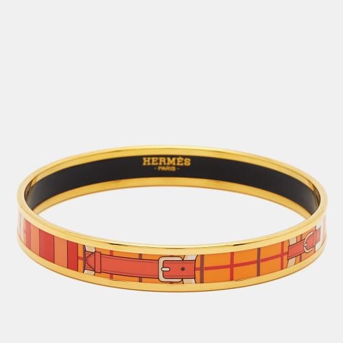 Hermès Caleche Enamel Plated Narrow Bracelet - Hermes - Modalova