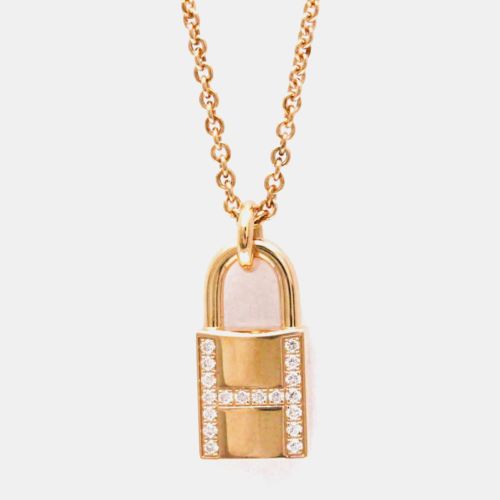 Cadena 18K Rose Diamond Pendant Necklace - Hermes - Modalova