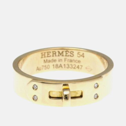 Kelly Gold 18K Fashion Diamond Band Ring Gold - Hermes - Modalova