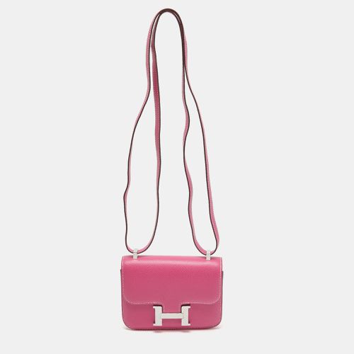 Hermès Rose Tyrien Epsom Leather Palladium Finish Constance Micro Bag - Hermes - Modalova