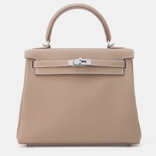 Etoupe Togo Leather Kelly 25 Tote Bag - Hermes - Modalova