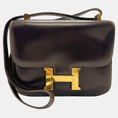 Dark Gold Constance Leather Shoulder Bag - Hermes - Modalova