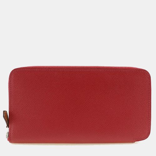 Red/ Leather Azap Silk'In Long Wallet - Hermes - Modalova