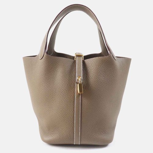 Leather Picotan Lock Mm Handbag - Hermes - Modalova