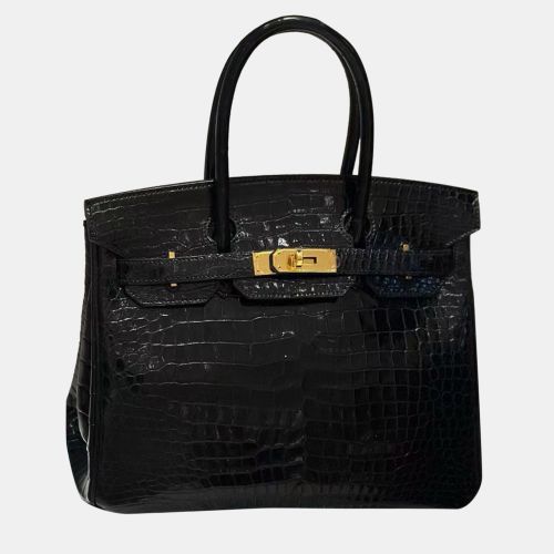 Shiny Crocodile Leather Birkin 30 Tote Bag - Hermes - Modalova