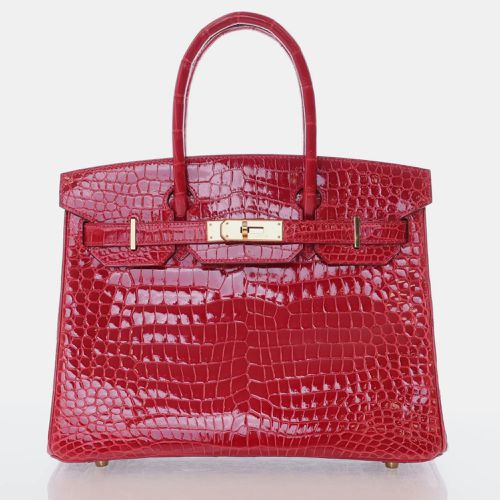 Braise Porosus Crocodile Birkin 30 Handbag - Hermes - Modalova