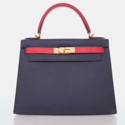 Bleu Nuit Epsom Kelly 28 HSS Handbag - Hermes - Modalova