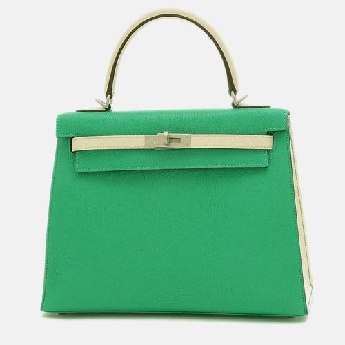 Mint Mushroom Matte Chevre Kelly Handbag - Hermes - Modalova