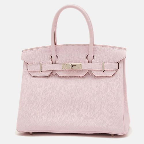 Mauve pale Taurillon Clemence Birkin handbag - Hermes - Modalova