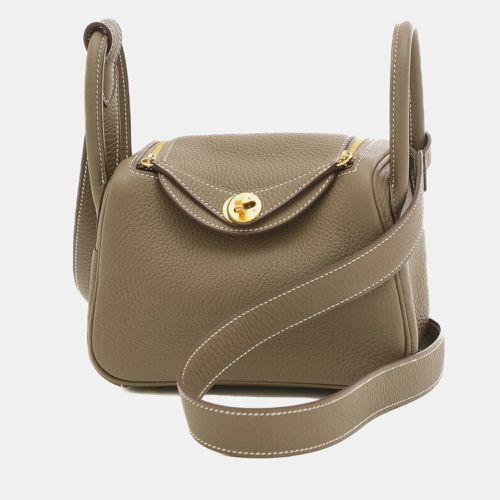 Etoupe Taurillon Clemence Lindy handbag - Hermes - Modalova