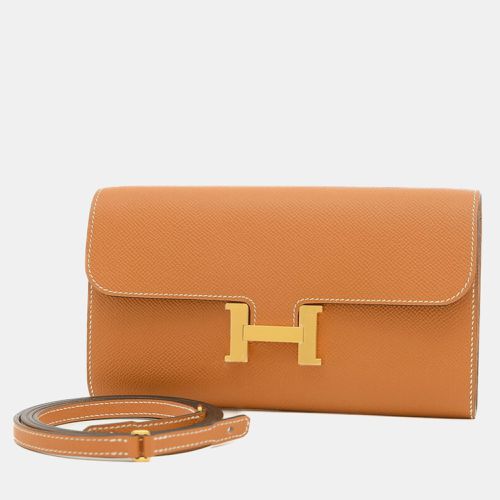 Toffee Epsom Leather Constance To-Go Wallet - Hermes - Modalova