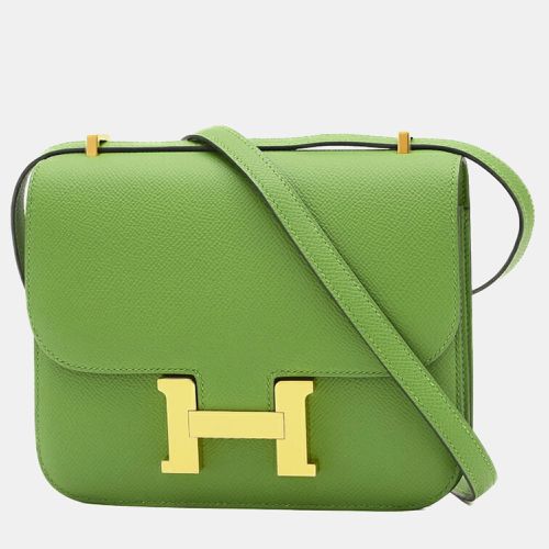 Vert Yucca Epson Constance 18 Miroir Shoulder Bag - Hermes - Modalova