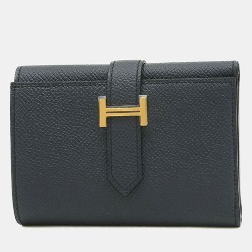 Blue Indigo Epson Bearn Combination Tri-fold Wallet - Hermes - Modalova