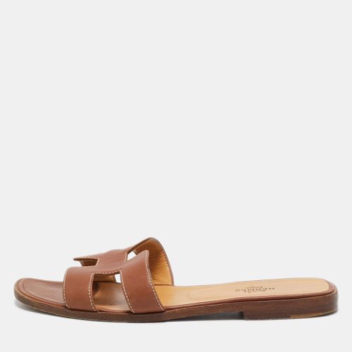 Leather Oran Flat Slides Size 37.5 - Hermes - Modalova