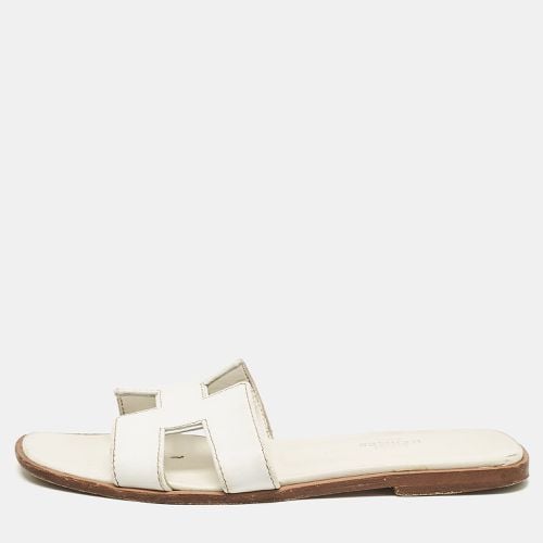 Leather Oran Flat Slides Size 37.5 - Hermes - Modalova