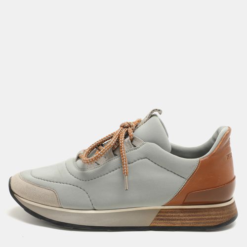 Leather and Neoprene Miles Lace Up Sneakers Size 38 - Hermes - Modalova