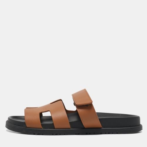 Leather Chypre Sandals Size 38 - Hermes - Modalova