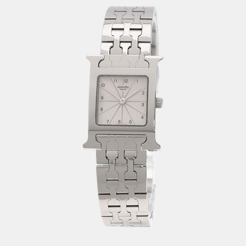 Ivory Stainless Steel Heure H HH1.120 Quartz Women's Wristwatch 30 mm - Hermes - Modalova