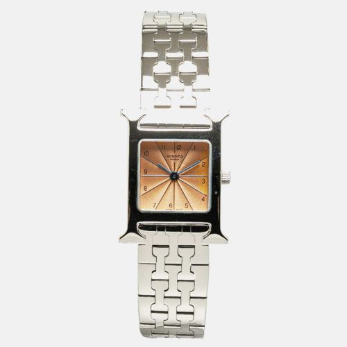 Stainless Steel Heure H Quartz Women's Wristwatch 21 mm - Hermes - Modalova