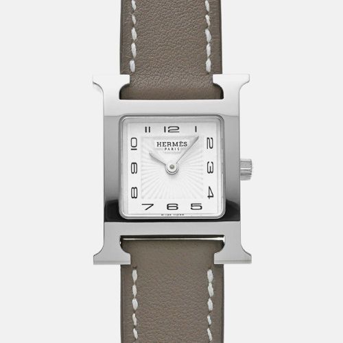 Stainless Steel Heure H Quartz Women's Wristwatch 30 mm - Hermes - Modalova