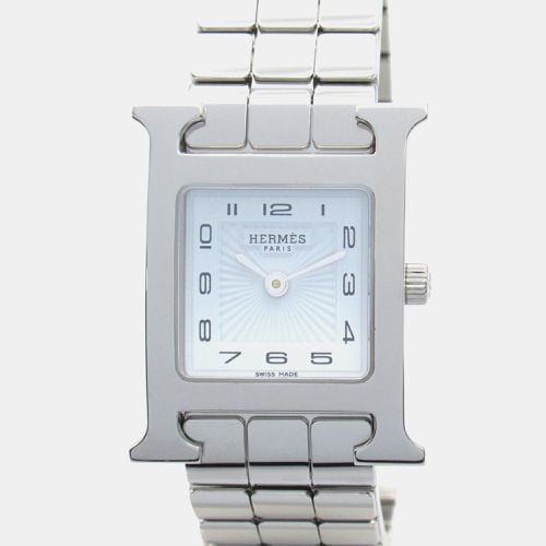 Stainless Steel Heure H HH1.210 Quartz Women's Wristwatch 21 mm - Hermes - Modalova