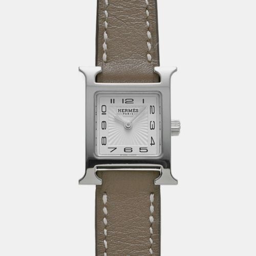 Stainless Steel Heure H HH1.110 Quartz Women's Wristwatch 17 mm - Hermes - Modalova