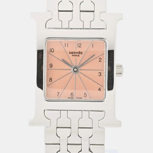 Stainless Steel Heure H HH1.210 Quartz Women's Wristwatch 21 mm - Hermes - Modalova