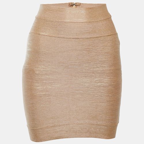 Coated Knit Mini Skirt XXS - Herve Leger - Modalova