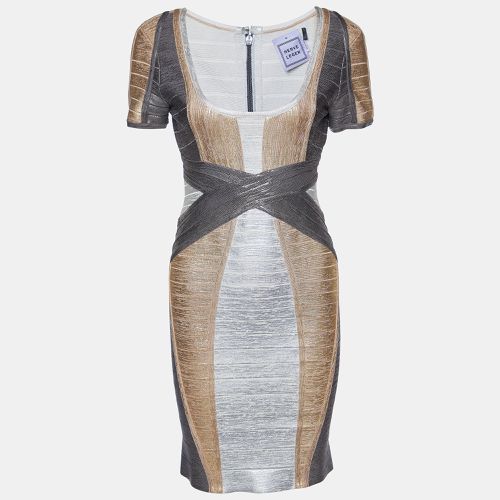 Foil Print Knit Carolyn Bandage Dress M - Herve Leger - Modalova