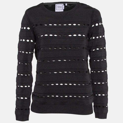 Perforated Knit Sweatshirt S - Herve Leger - Modalova