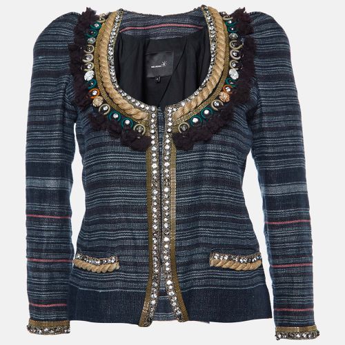 Striped Linen Crystal Embellished Jacket XS - Isabel Marant - Modalova