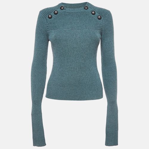 Wool Blend Knit Button Detailed Sweater XS - Isabel Marant Etoile - Modalova