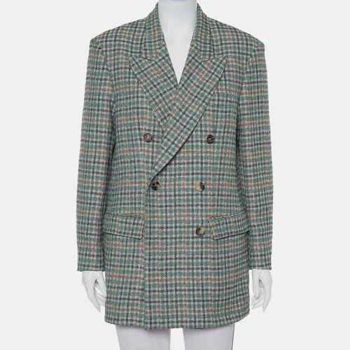 Prince Of Wales Checkered Cotton Double Breasted Telis Blazer M - Isabel Marant - Modalova